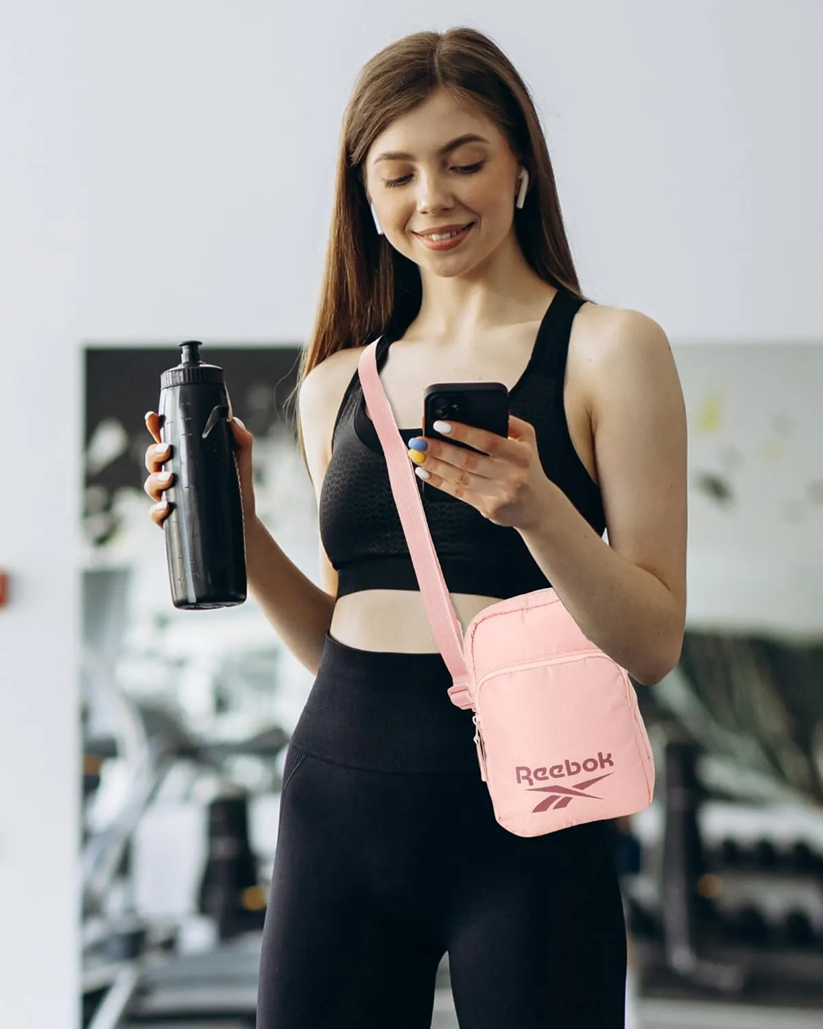 Reebok Womens Crossbody Bag - Lightweight Small Crossbody Bags for Women, Compact Casual Sling Shoulder Bag for Everyday Use