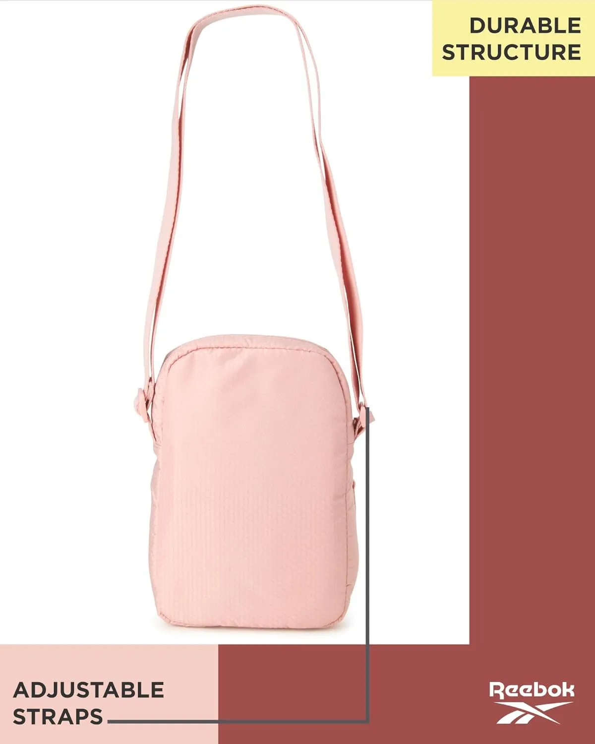 Reebok Womens Crossbody Bag - Lightweight Small Crossbody Bags for Women, Compact Casual Sling Shoulder Bag for Everyday Use