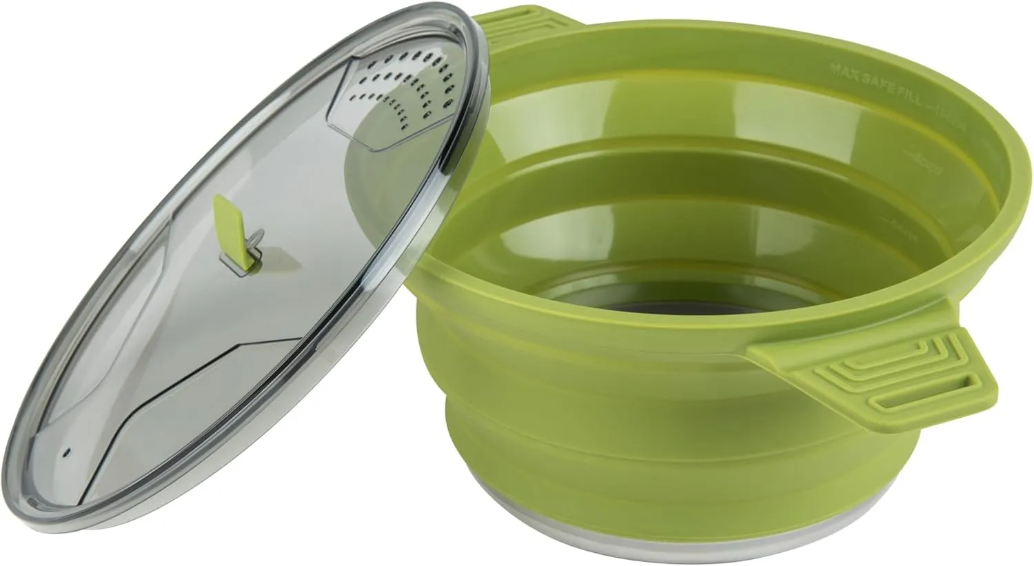 Restaurantware-Hi Tek 2.5 Liter Collapsible Camping Pot, 20 Portable Cook Pots - with Lid, Stainless Steel Bottom, Silicone Camping Cookware, for Travel Or Outdoor Hiking- Restaurantware