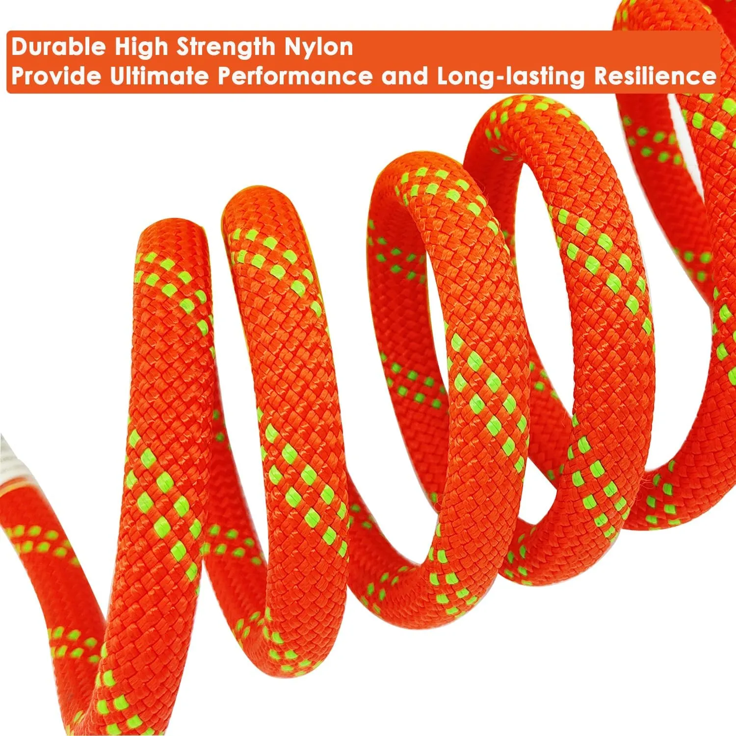 Ritafc Static Climb Rope UIAA Rappelling Rope 11mm 150FT Static Line Nylon Kern for Rocking, Mountain Tree, Hauling, Rescue