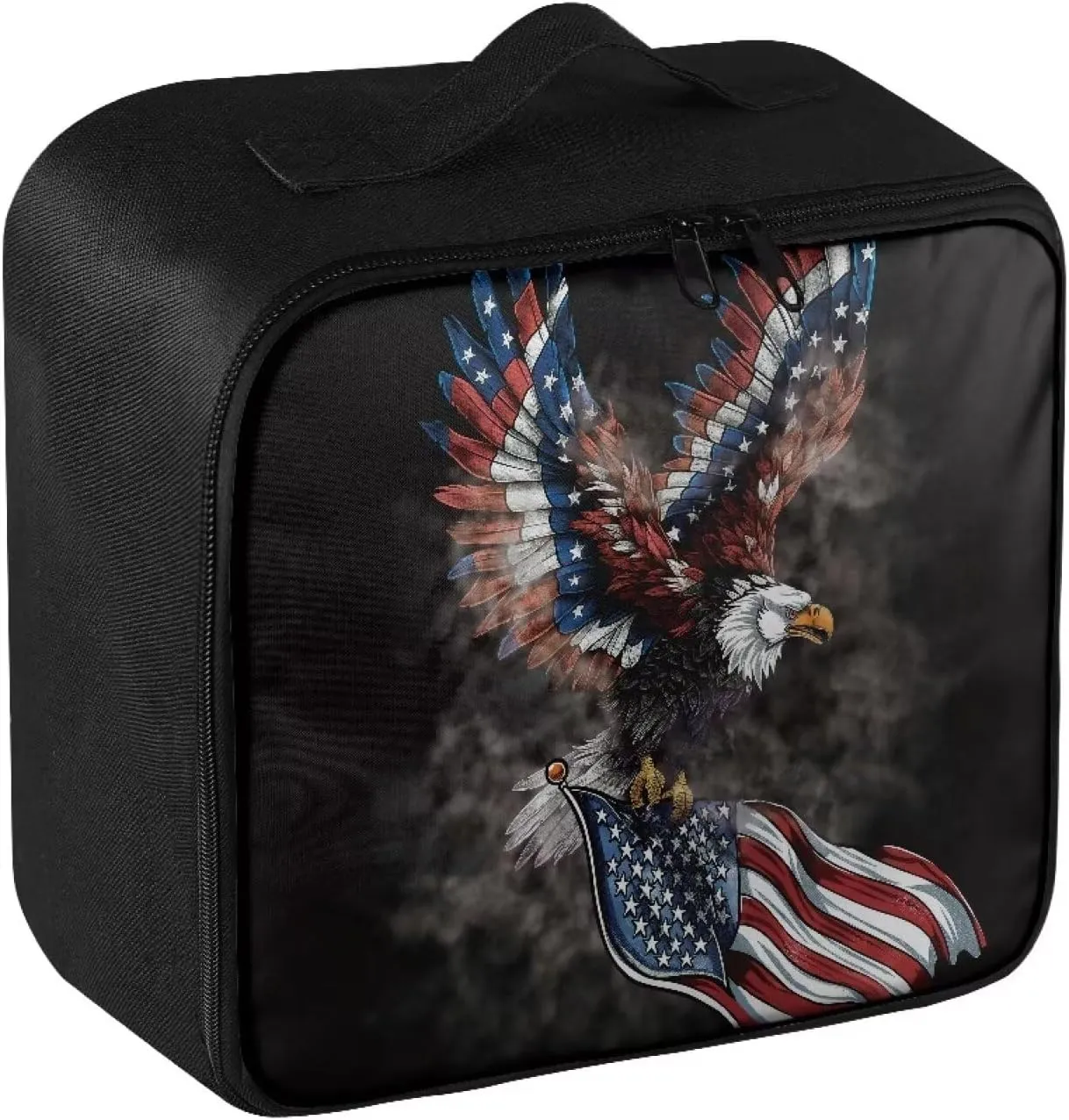 Rnyleeg American Flag Medical Kit for College Dorm Eagle First Aid Kit for Car Travel First Aid Bag Empty for Home, Office, Outdoor, Boat, Camping, Hiking