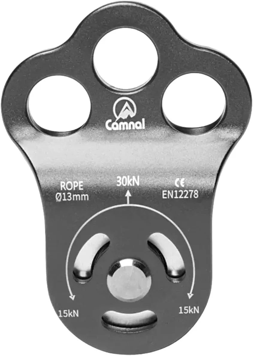 Rock Climbing Pulley Aluminum Rope Pulley Portable Heavy Duty Lifting Pulley Hardware for Outdoor Activities Caving Equipment