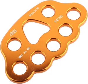 Rock Climbing Rigging Plate, 8 Holes 45KN Outdoor Paws Rigging Plate Anchor Multipliers Connector Gear