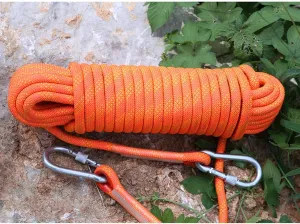 Rock Climbing Rope, Climbing Rope Outdoor Static Rock Climbing Rope Heavy Duty Safety Rope Fire Escape Rappel Rope for Fu Training