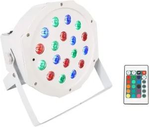 Rockville BATTERY PAR 50 White Rechargeable LED DMX Wash Light, Wireless Control, Long Battery Life, Bright Output, Perfect for DJs and Event Lighting