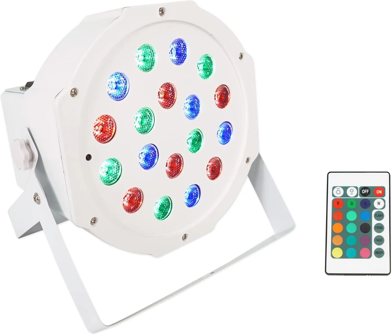 Rockville BATTERY PAR 50 White Rechargeable LED DMX Wash Light, Wireless Control, Long Battery Life, Bright Output, Perfect for DJs and Event Lighting