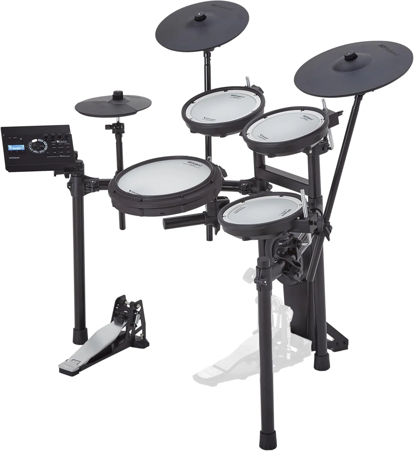 Roland V Quiet 5-Piece Electronic Crash, Ride & Hi-Hat with Controller Pedal TD-17KV2 Generation 2 V-Drums Kit