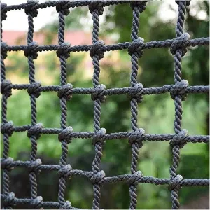 Rope Heavy Duty Net Safety Net Rope Climbing Net,Fence Stairs Balcony Railings Garden Playground Protection Playground Play Safety Net Outdoor Climbing Cargo Net(Size:2Mx4M(6.6FTx13.1FT))