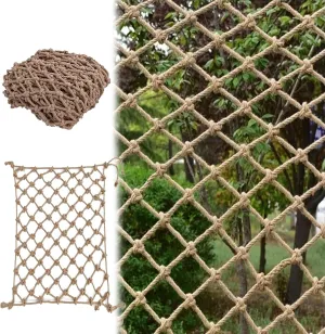 Rope Netting Heavy Duty, 16x16FT / 5x5(M) Climbing Cargo Net, Backyard Playground Nets, Rope Network Ladder Adults Fitness, Background Wall Grid (Rope Dia 1cm)