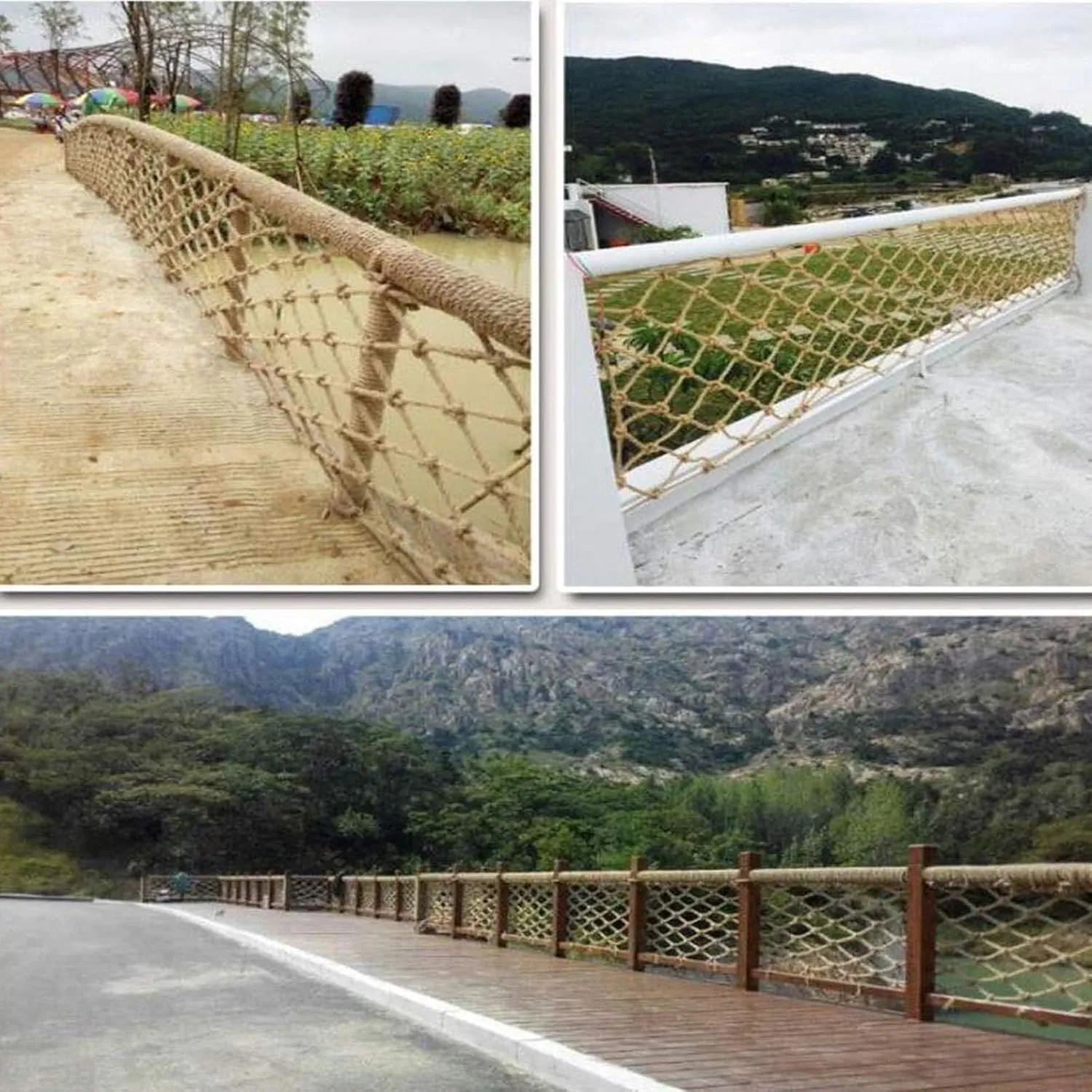 Rope Netting Heavy Duty, 16x16FT / 5x5(M) Climbing Cargo Net, Backyard Playground Nets, Rope Network Ladder Adults Fitness, Background Wall Grid (Rope Dia 1cm)