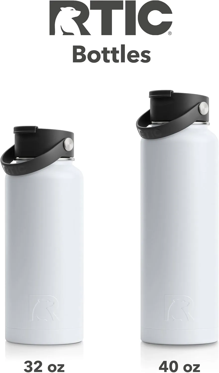 RTIC 32oz Vacuum Insulated Water Bottle, Metal, Stainless Steel, BPA Free, Reusable, Sweat-Proof Flask for Hot and Cold Drinks, Travel, Sports, Camping, Salmon Matte