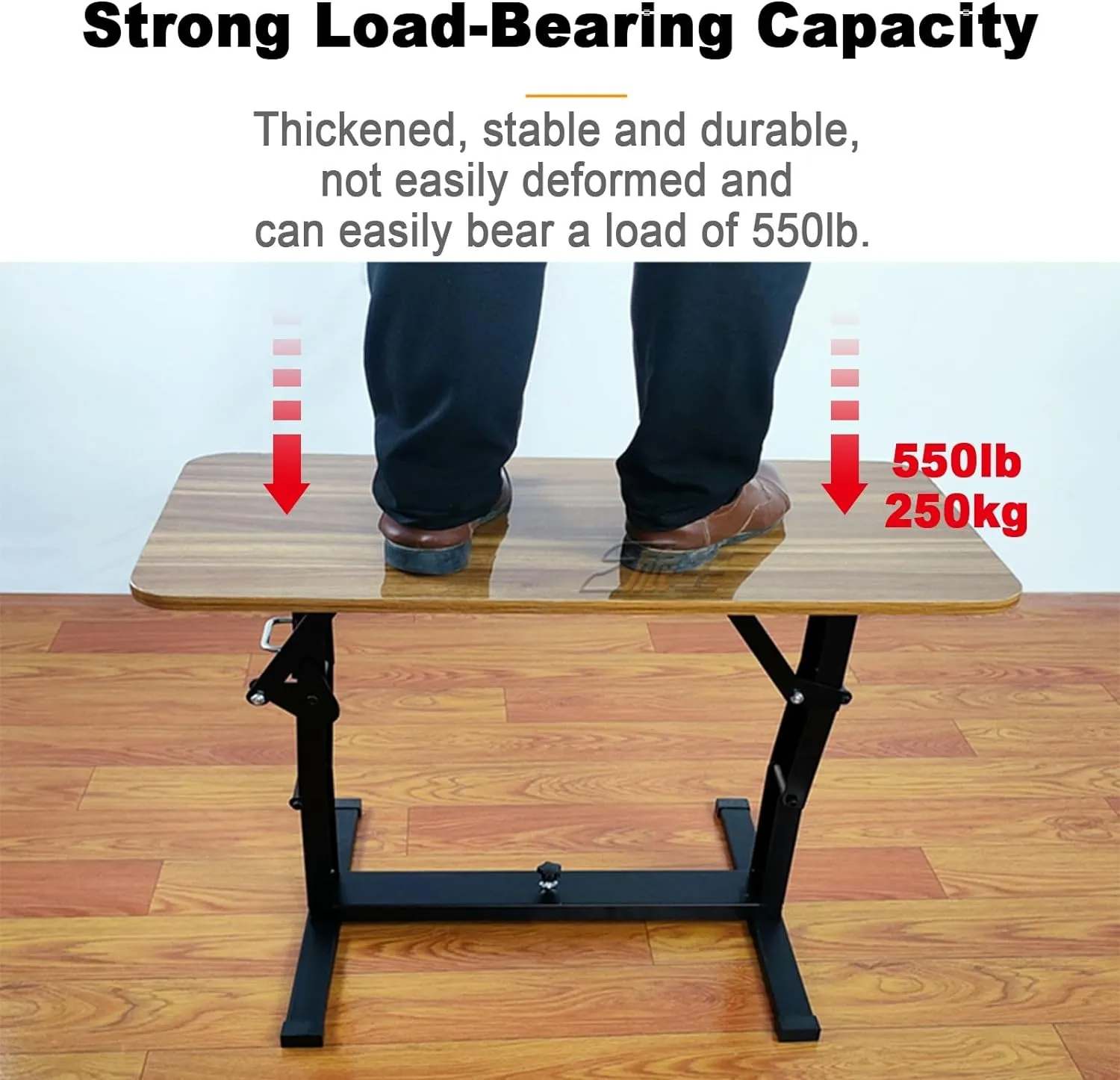 RV Folding Table Collapsible Table Folding Camping Table Push-Pull Lift Dining Table, Brown
