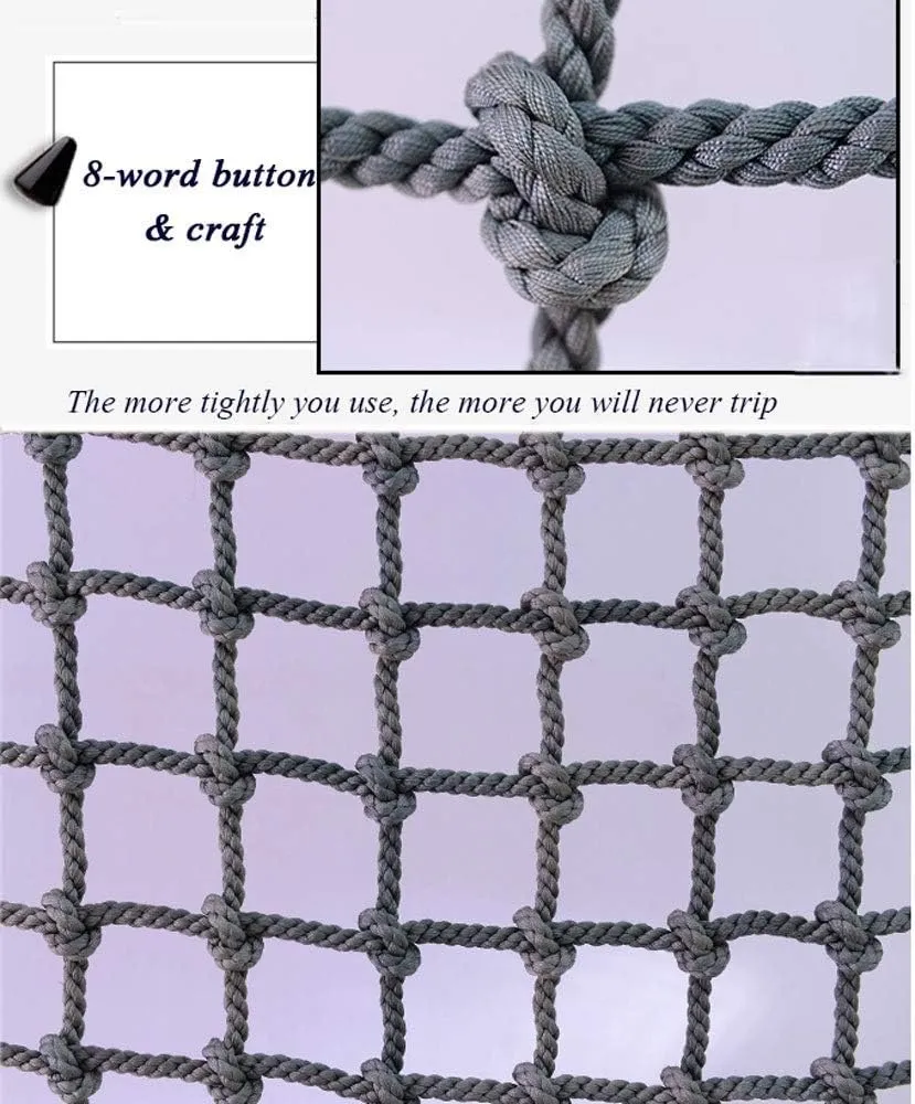 RZM Climbing Net for Kids,Safety Nets Cargo Rope Ladder Truck Trailer Heavy Duty Netting Balcony Banister Stair Protection Fence Decor Mesh Nets Netting,for Container Grid Rail Playground