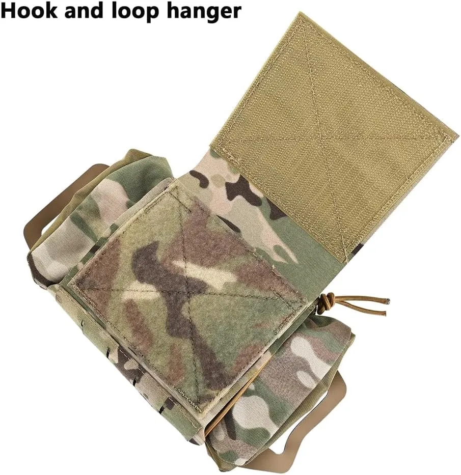 SABADO Rapid Deploy IFAK Pouch First Aid Kits Pack Tactical Two-piece System Medical Supply Holder Roll Carrier Hypalon Handle Outdoor Sport Hunting Bag Laminated Matting Fabric
