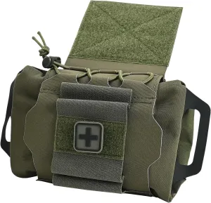SABADO Rapid Deploy IFAK Pouch First Aid Kits Pack Tactical Two-piece System Medical Supply Holder Roll Carrier Hypalon Handle Outdoor Sport Hunting Bag Laminated Matting Fabric