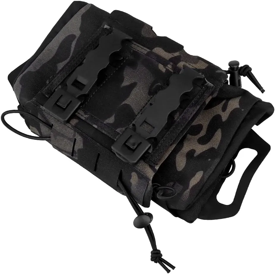 SABADO Rapid Deploy IFAK Pouch First Aid Kits Pack Tactical Two-piece System Medical Supply Holder Roll Carrier Hypalon Handle Outdoor Sport Hunting Bag Laminated Matting Fabric