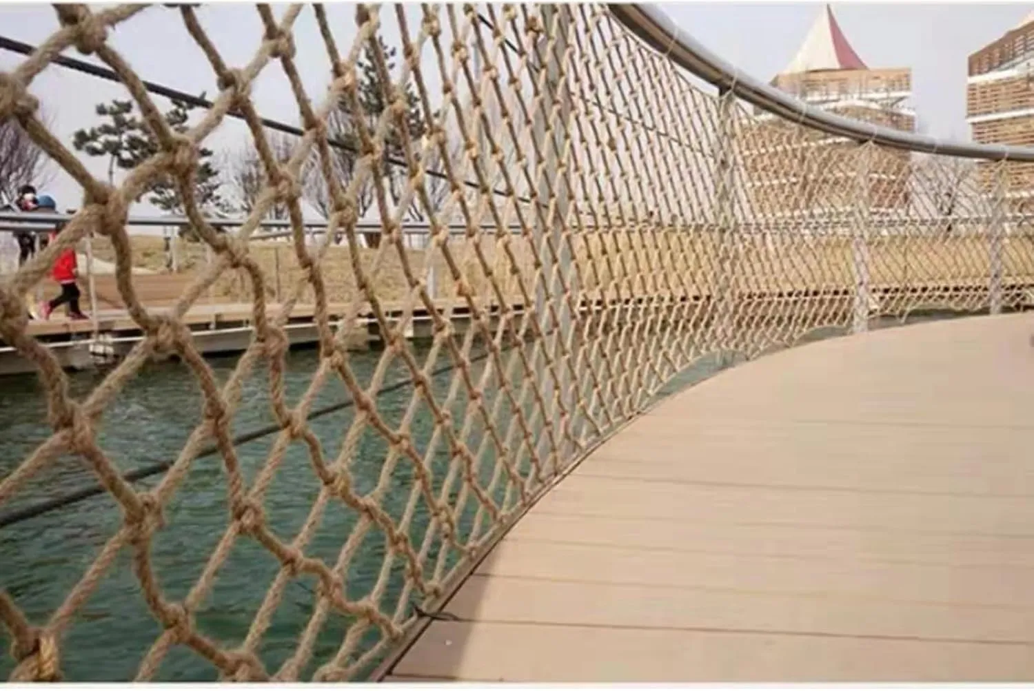 Safety Net for Kids-15cm/16mm,Hemp Rope Climbing Heavy Duty Child Protection Netting,for Balcony Stairs Fence Garden Playground Natural Durable Indoor Outdoor,1MX9M(3.3X29.6FT)