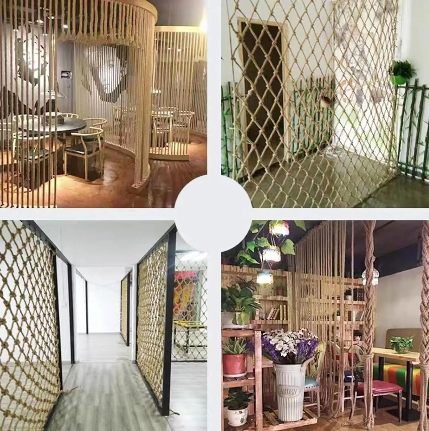 Safety Net for Kids-15cm/16mm,Hemp Rope Climbing Heavy Duty Child Protection Netting,for Balcony Stairs Fence Garden Playground Natural Durable Indoor Outdoor,1MX9M(3.3X29.6FT)