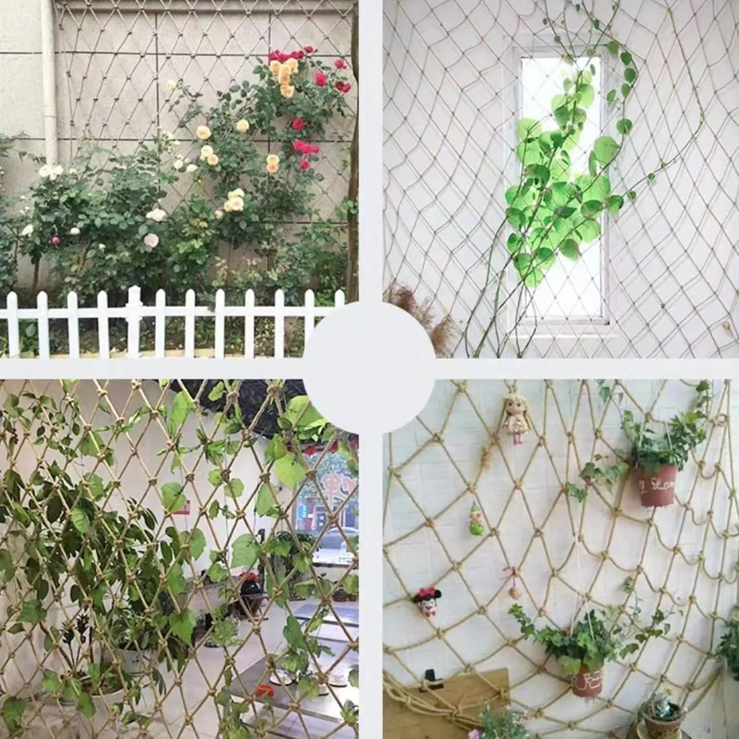 Safety Net for Kids-15cm/16mm,Hemp Rope Climbing Heavy Duty Child Protection Netting,for Balcony Stairs Fence Garden Playground Natural Durable Indoor Outdoor,1MX9M(3.3X29.6FT)
