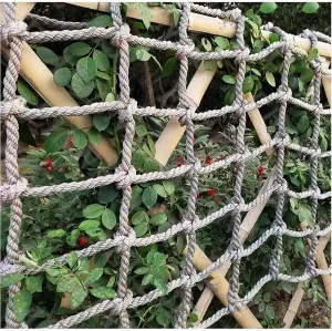 Safety Net Rope, Heavy Duty Net, Rope Climbing Net,Fence Stairs Balcony Railings Garden Playground Protection Playground Play Safety Net Outdoor Climbing Cargo Net(Size:3.3FTx9.8FT)