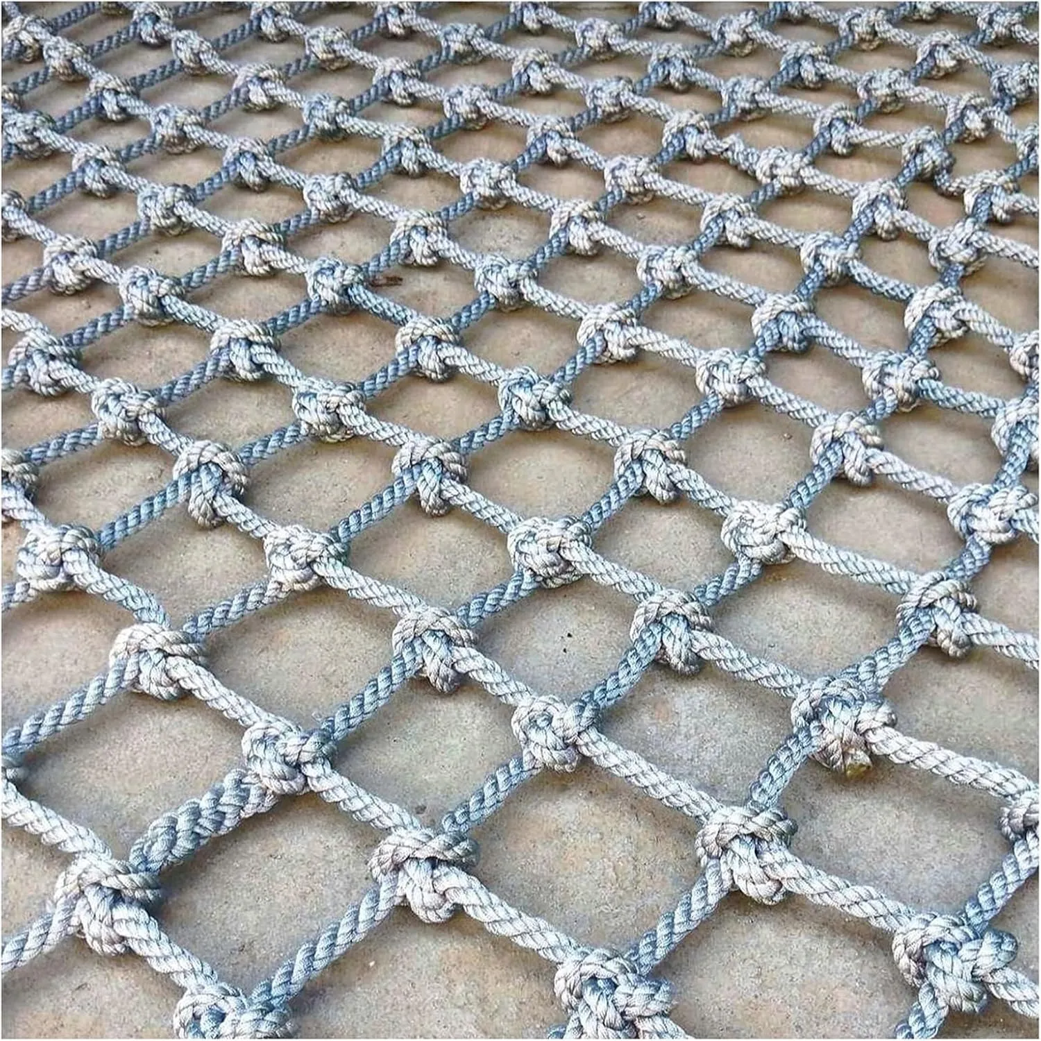Safety Playground Net Heavy Duty Climbing Cargo Net Outdoor Mesh Rope Truck Cargo Net Cover Treehouse Netting for Stair Balcony Railing,1Mx1M(3.3FTx3.3FT)
