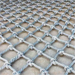 Safety Playground Net Heavy Duty Climbing Cargo Net Outdoor Mesh Rope Truck Cargo Net Cover Treehouse Netting for Stair Balcony Railing,1Mx1M(3.3FTx3.3FT)