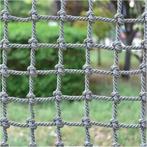 Safety Protection Net Climbing Cargo Rope Net, Polyester Playground Climbing Net, Heavy Duty Climbing Net for Outdoor, Rope Ladder, Swingset, Treehouse(Size:2Mx4M(6.6FTx13.1FT))