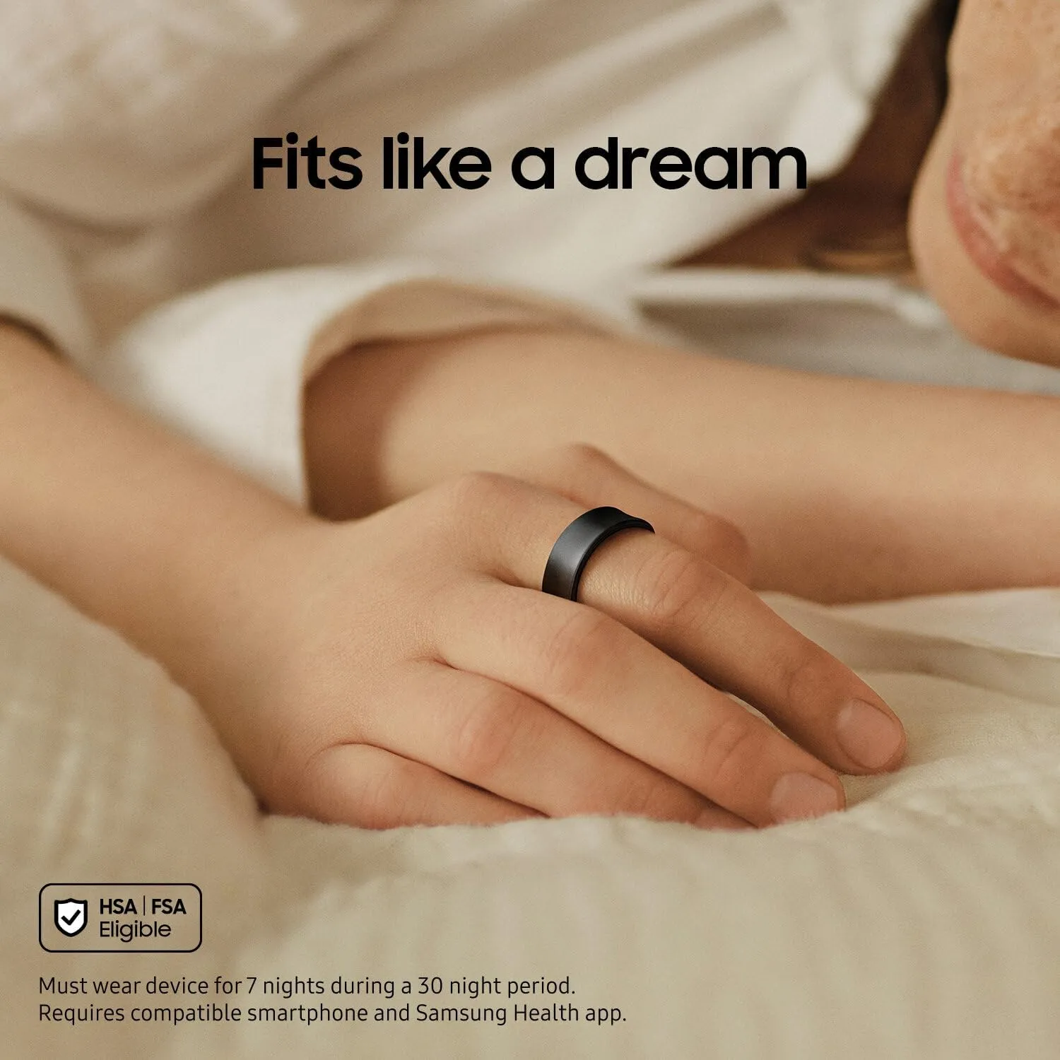 SAMSUNG Galaxy Ring, AI Smart Ring, Size First w/Sizing Kit, No App Subscription, Fitness Monitor, Sleep Tracker, Up to 7-Day Battery, Size 10, Titanium Black [US Version, 1Yr Manufacturer Warranty]