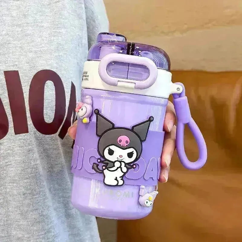Sanrio 2 in 1 Spout & Straw Steel Bottle (430 ml)