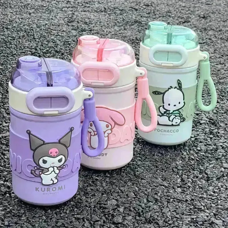 Sanrio 2 in 1 Spout & Straw Steel Bottle (430 ml)