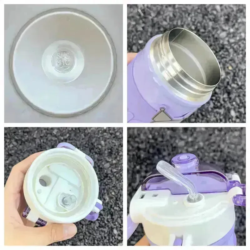 Sanrio 2 in 1 Spout & Straw Steel Bottle (430 ml)