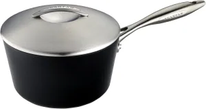 SCANPAN Professional 2 qt Saucepan with Lid - Easy-to-Use Nonstick Cookware - Dishwasher, Metal Utensil & Oven Safe - Made in Denmark