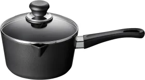 SCANPAN USA Inc 2-Quart Scanpan Classic Covered Saucepan, Black/Clear