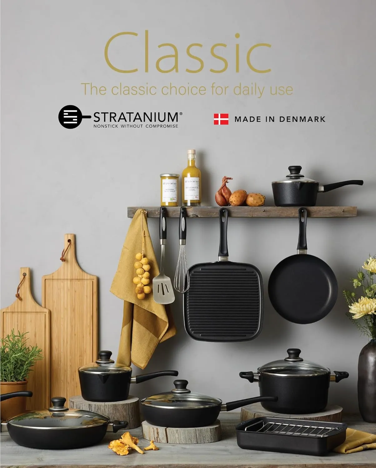SCANPAN USA Inc 2-Quart Scanpan Classic Covered Saucepan, Black/Clear