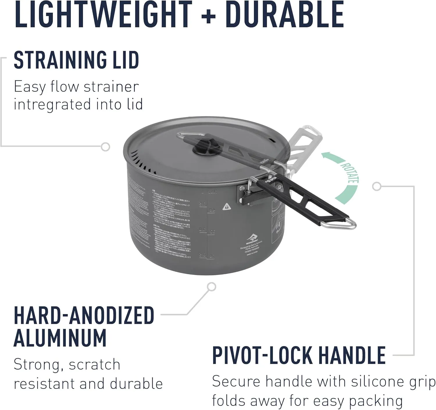 Sea to Summit Alpha Lightweight Aluminum Nesting Camping Cookware Set