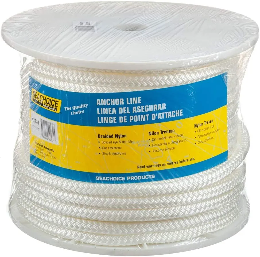 Seachoice Boat Anchor Rope, Double-Braid