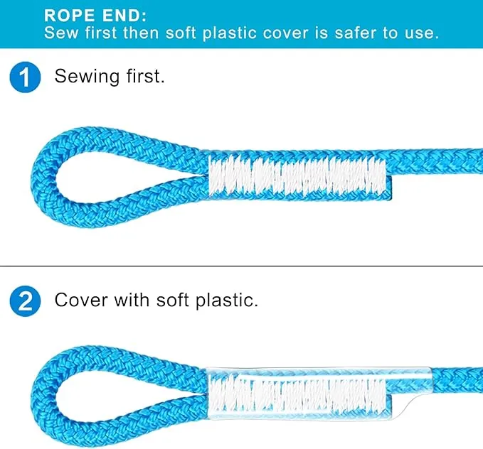 SELEWARE Dog Tie Out Stake Outdoor Anti-Rust Dog Anchor for Large Dogs up to 220 lbs Tie Out Rope Dog Leash 30 ft Long