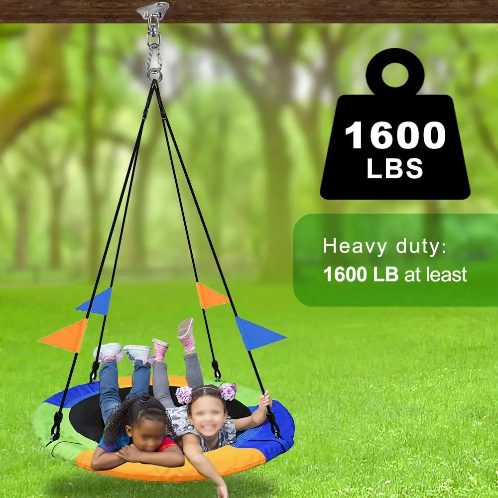 SELEWARE Stainless Steel Swing Hangers Heavy Duty Ceiling Swing Mounts Free Swivel Swing Hooks Swing Hardware Kits for Yoga Swing Hammock Chair Porch Swing Sets Heavy Bag 1000 LB Capacity Each 2 Pack