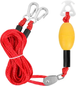 Self Centering Tow Harness for Watersports with Foat Ball, Heavy Duty Boat Tow Harness with 2 Permanent Antirust Stainless Steel Rider