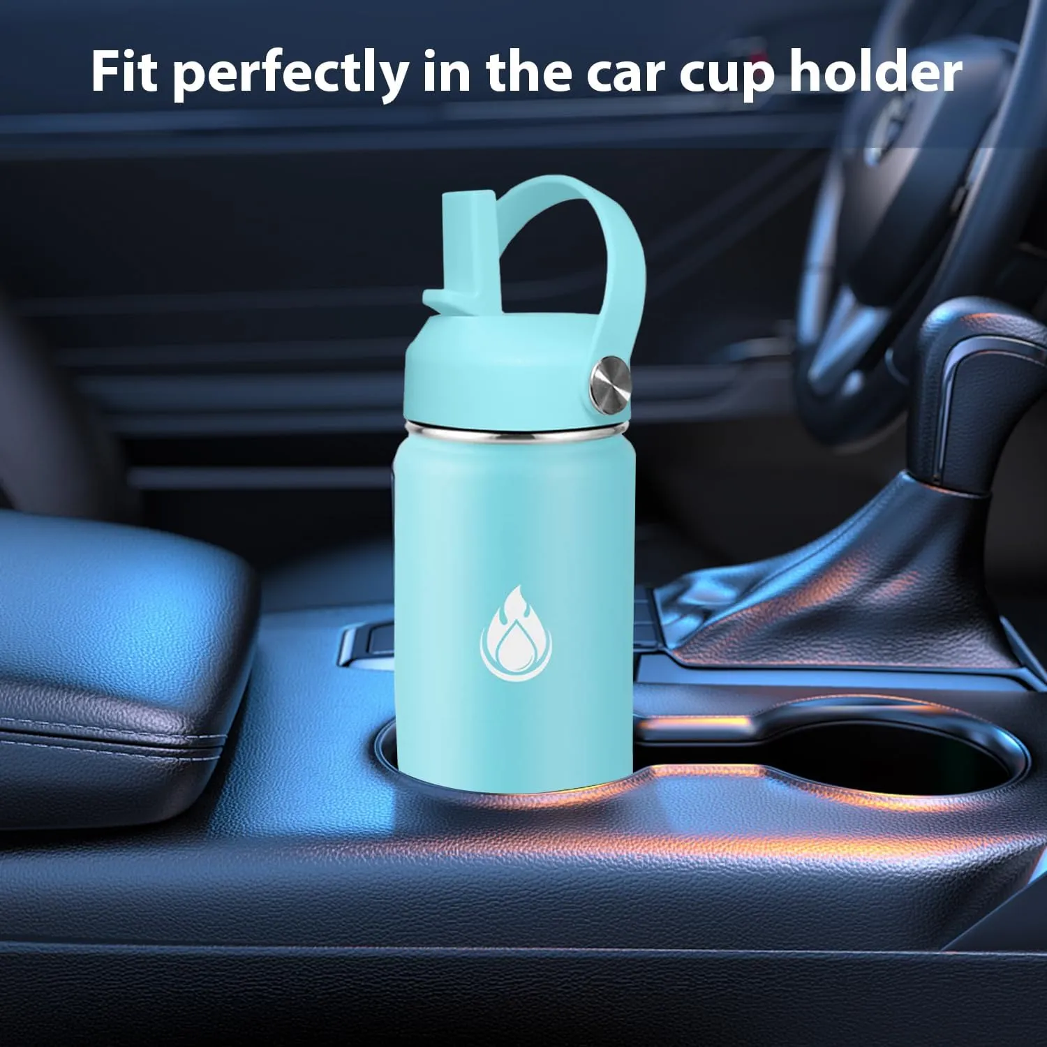 SENDESTAR Water Bottle Insulated Water Bottle 24 oz with Straw Lid Spout Lid Auto Flip Straw Top Cap for men and women