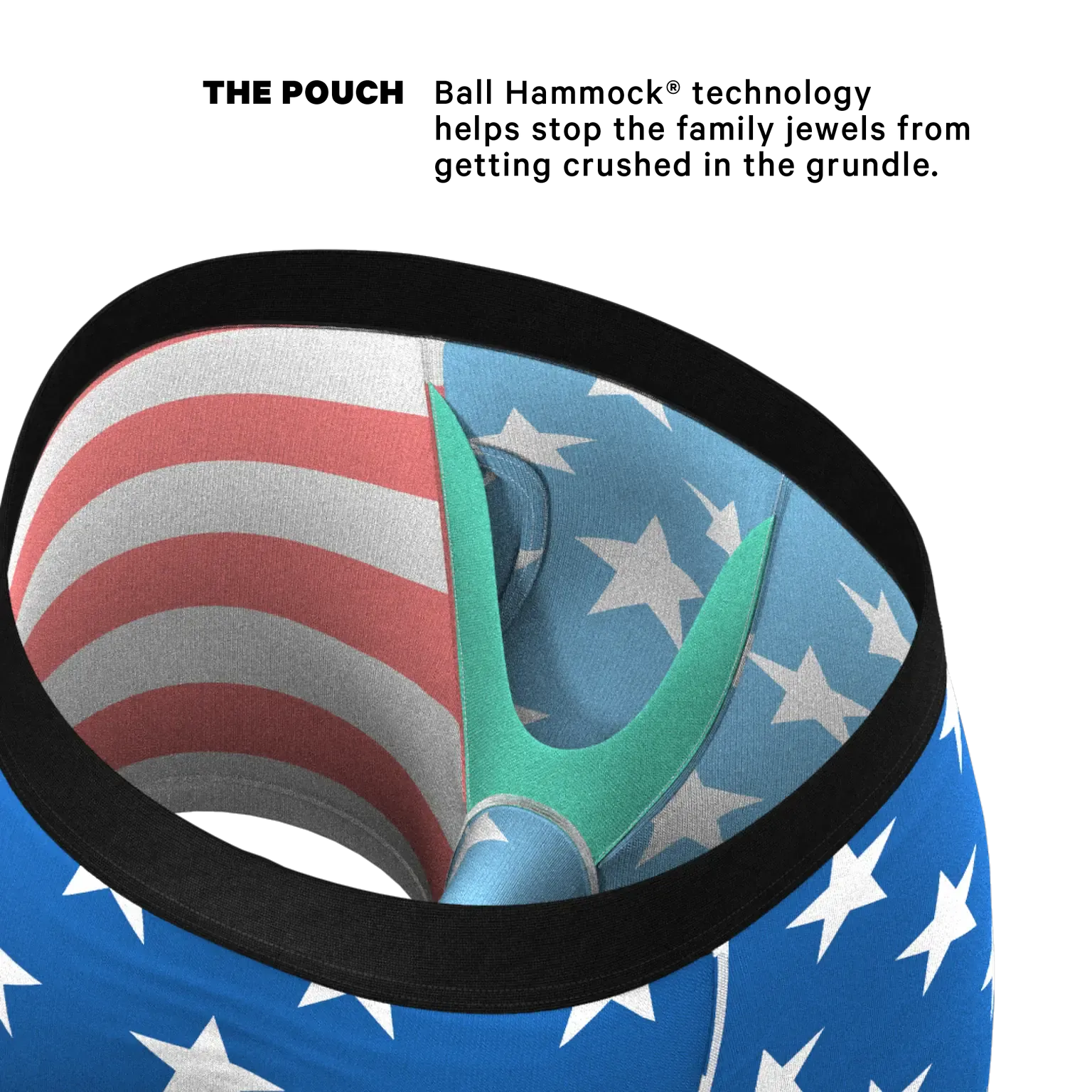 Shinesty Ball Hammock Boxers - American Flag