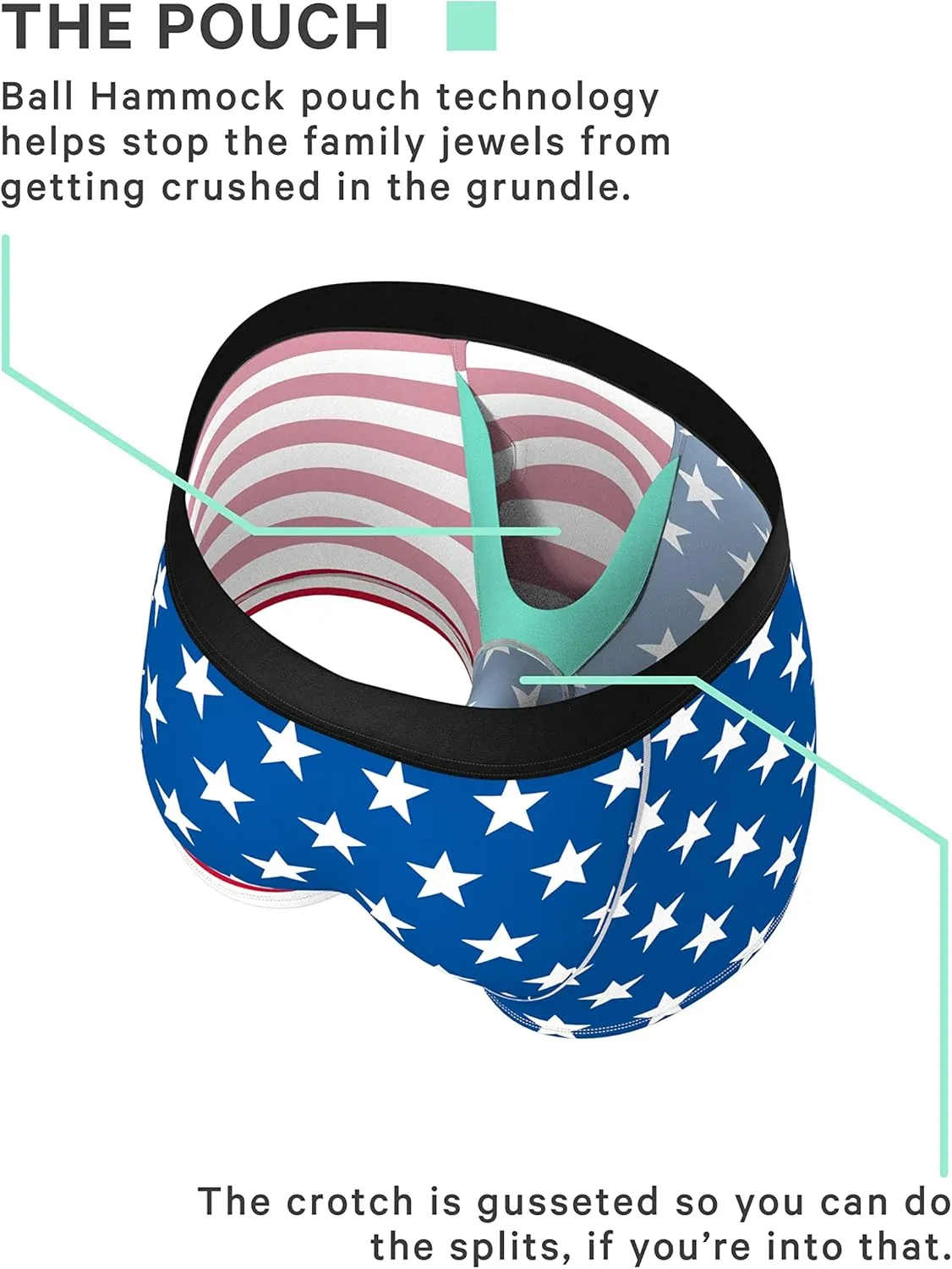 Shinesty Hammock Support Pouch Underwear | Mens Trunk Underwear | Anti-Chafing, Moisture Wicking, Breathable