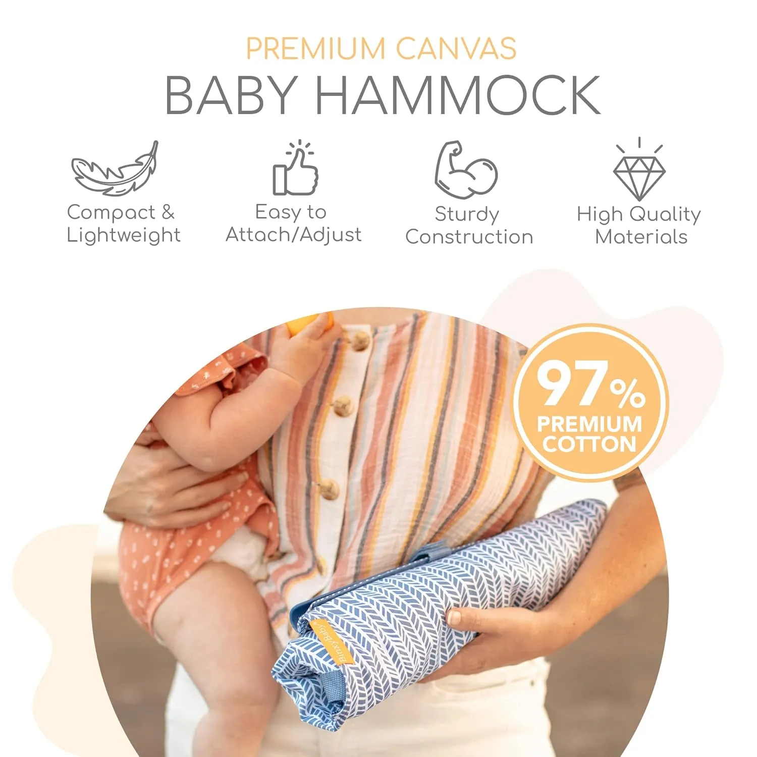 Shopping Cart Hammock for Infants and Toddlers, Babies, for All Car Seat Models, Grocery Cart for Baby, Capacity of up to 50 lbs, Blue Little Arrow