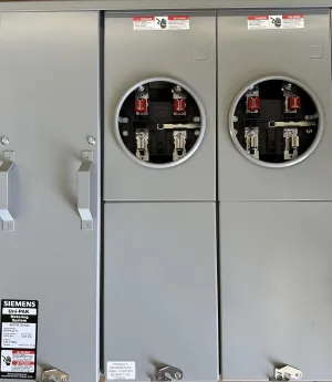 Siemens WEPK2211 (New Model) 200A, 4 Jaw, 125A per Position, 1 Phase, Ring Type Cover, No Bypass