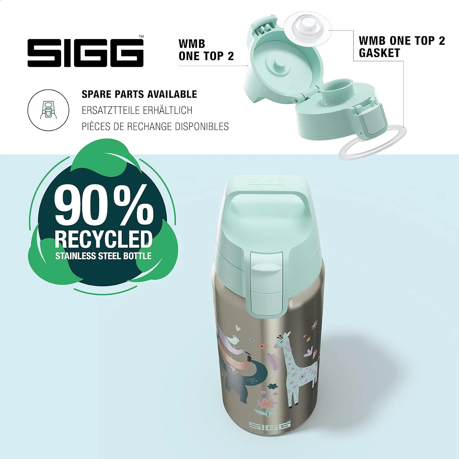 SIGG - Insulated Kids Bottle - Shield One Therm - For Carbonated Beverages - Dishwasher Safe - Stainless Steel - 17 Oz