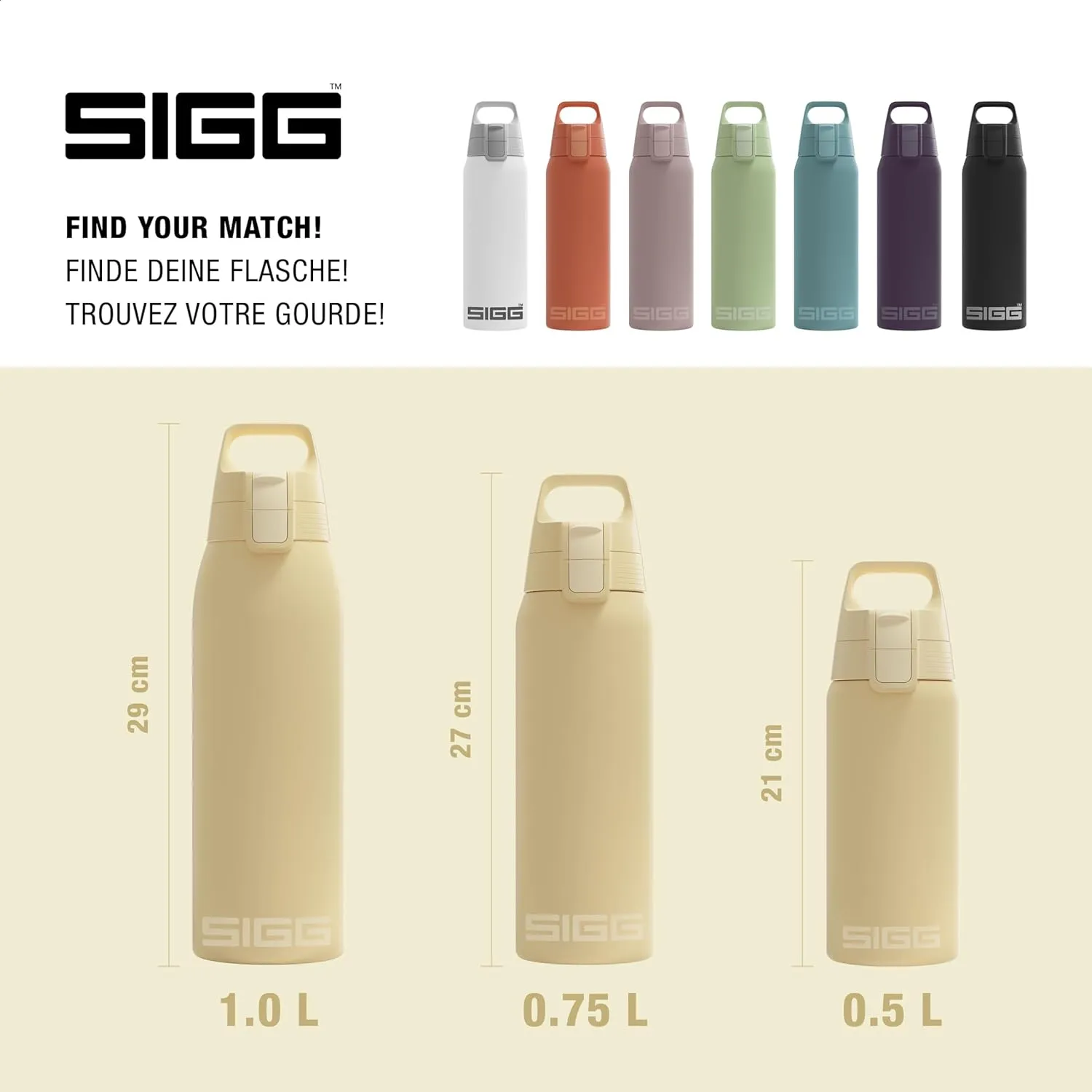 SIGG - Shield Therm- Stainless Steel Insulated Water Bottle - Carbonated Drinks, Leakproof, BPA Free, Recycled, 25, 34Oz
