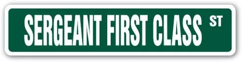 SignJoker] Sergeant First Class Street Sign US Marines Army SFC Wall Plaque Decoration