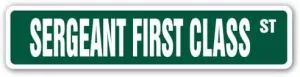SignJoker] Sergeant First Class Street Sign US Marines Army SFC Wall Plaque Decoration