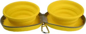 Silver Brush Limited 9004 Silver Essentials Double 450ml Collapsible Water Bowl with Zipper Pouch, Leak-Proof Paint Brush Water Cup for Water Media Painting, for Studio, Travel, and Plein Air