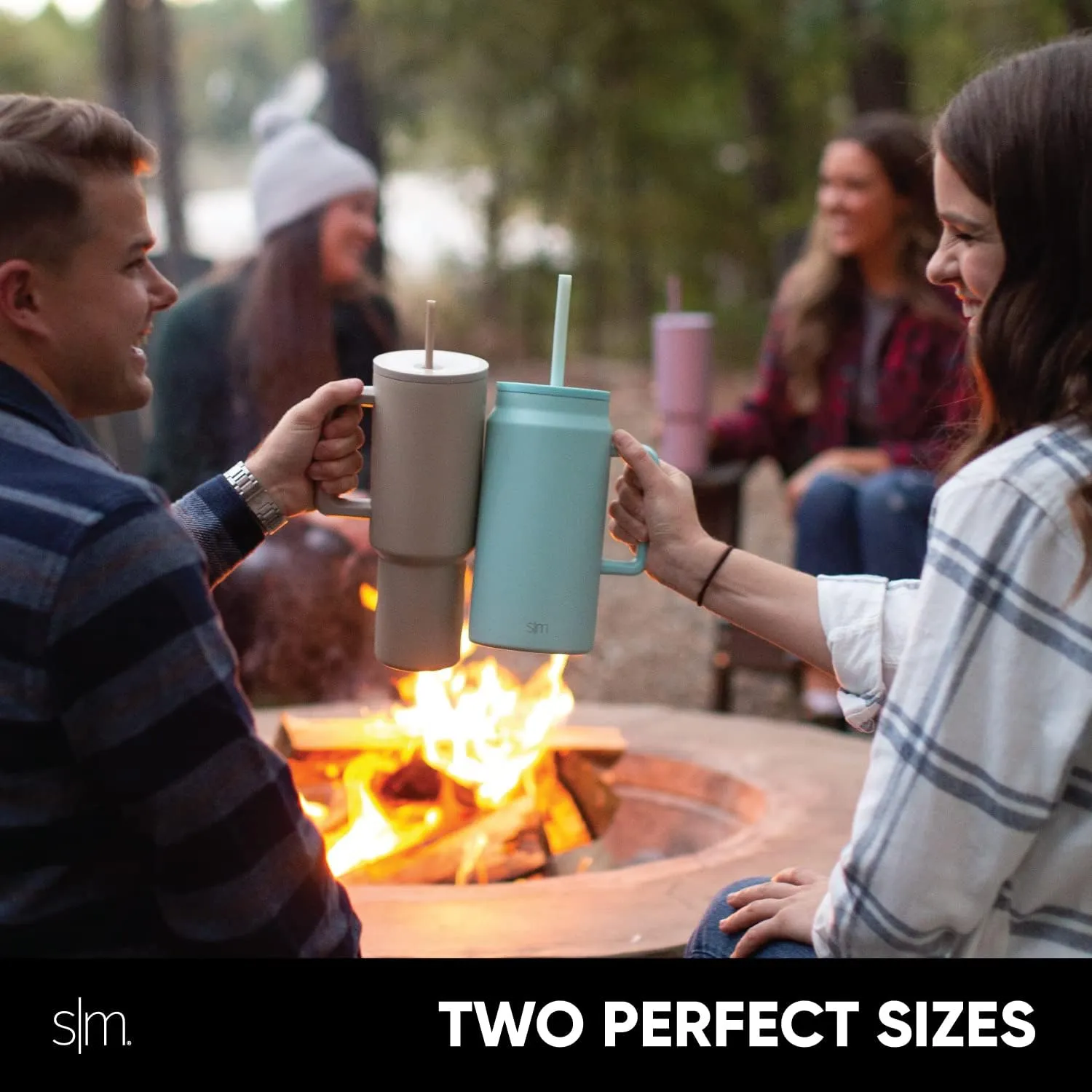 Simple Modern 50 oz Mug Tumbler with Handle and Straw Lid | Reusable Insulated Stainless Steel Large Water Bottle | Gifts for Women Men Him Her | Trek Collection | 50oz | Midnight Black